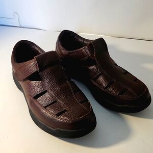 Propet Bayport Brown Leather Fisherman Sandel